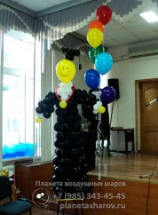 Оформление шарами выпускного в школе