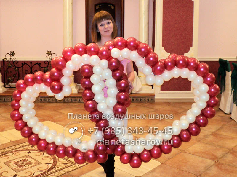 Украшение зала шарами на свадьбу