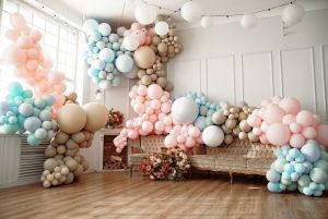 Оформление воздушными шарами на новый год