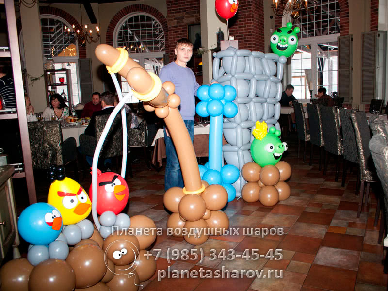 Украшение в стиле Angry Birds