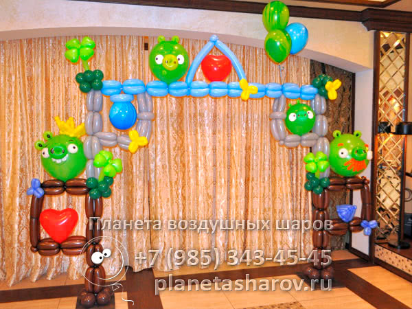 Оформление праздника в стиле Angry Birds