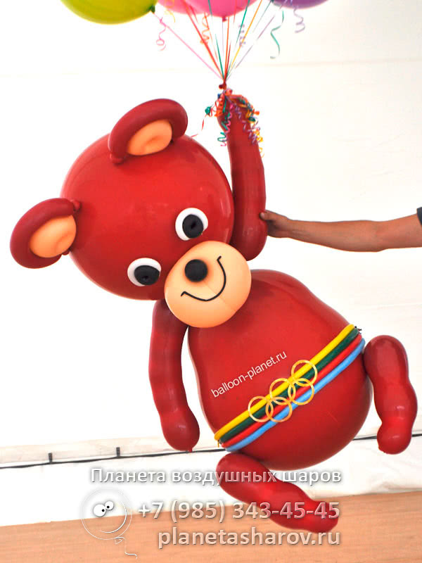 Олимпийский мишка из шаров Олимпийский мишка из шаров