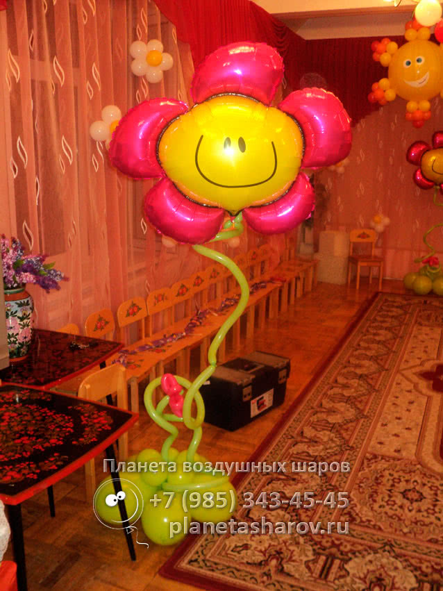 Оформление шарами выпускного в саду