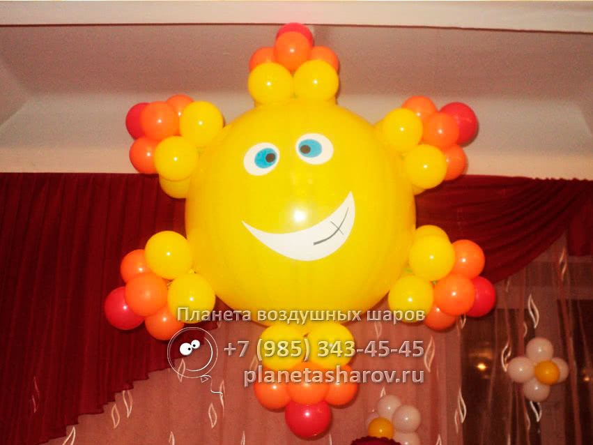 Оформление шарами выпускного в саду