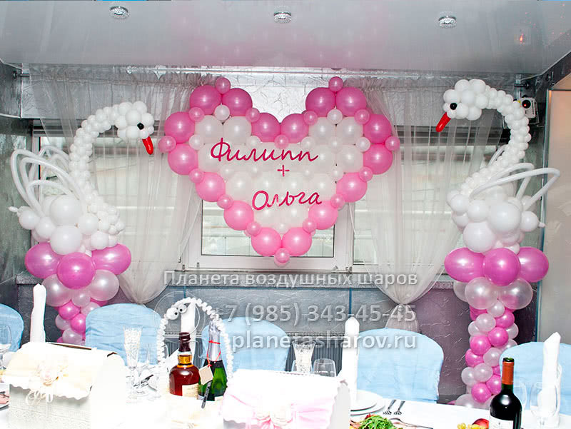 Украшение свадьбы воздушными шарами