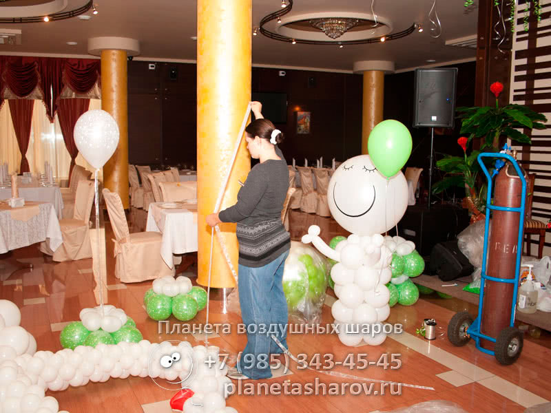 Оформление воздушными шарами свадьбы