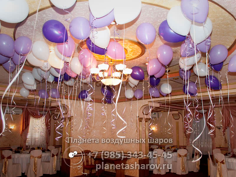 Сиреневые шары на свадьбу Сиреневые шары на свадьбу