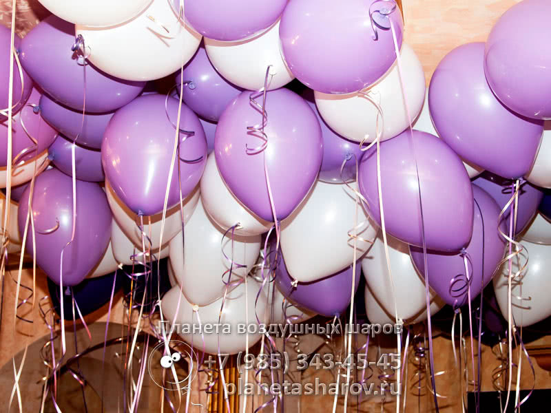 Сиреневые шары на свадьбу Сиреневые шары на свадьбу