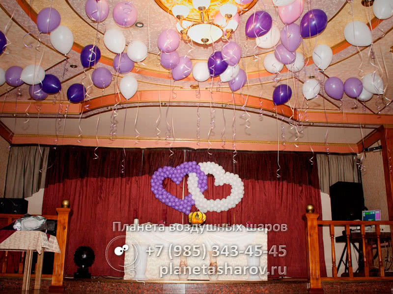 Сиреневые шары на свадьбу Сиреневые шары на свадьбу