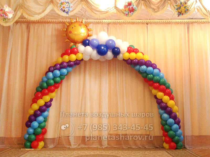 Арка из шаров в детском саду
