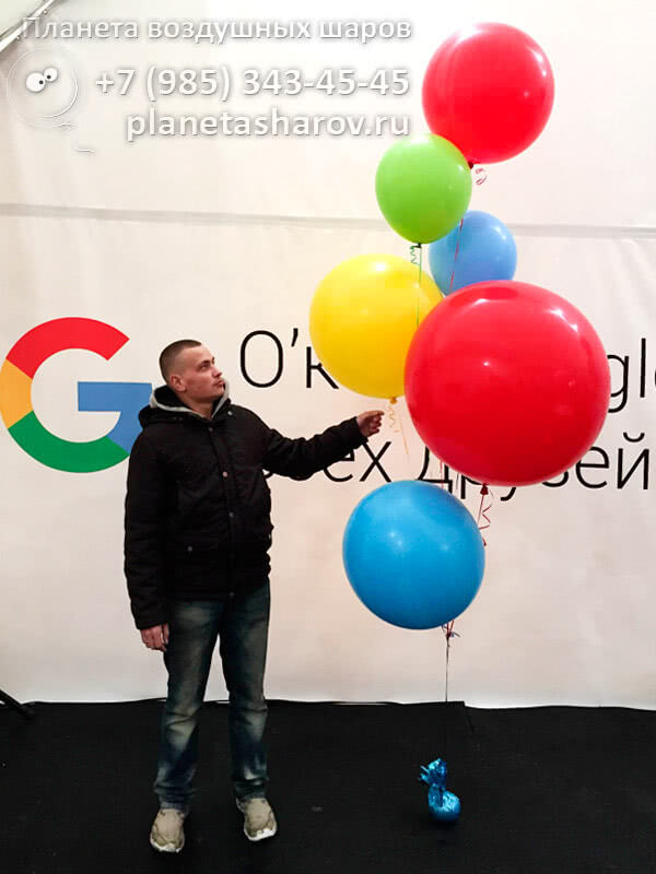 Воздушные шары для компании Google от компании "Планета шаров"