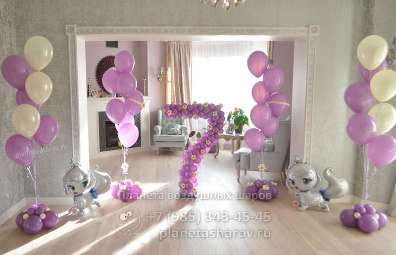 Оформление в сиреневом цвете