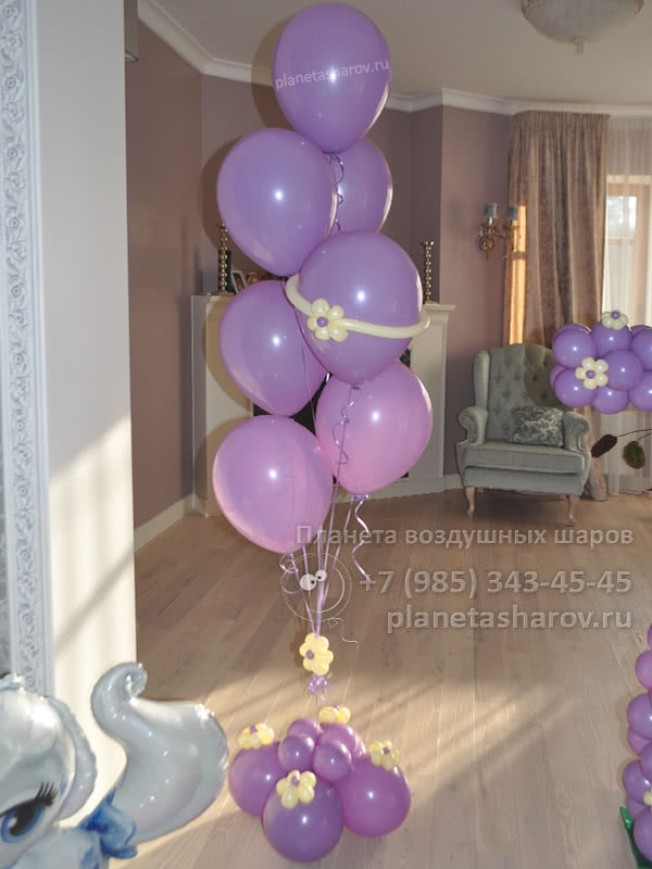 Оформление в сиреневом цвете