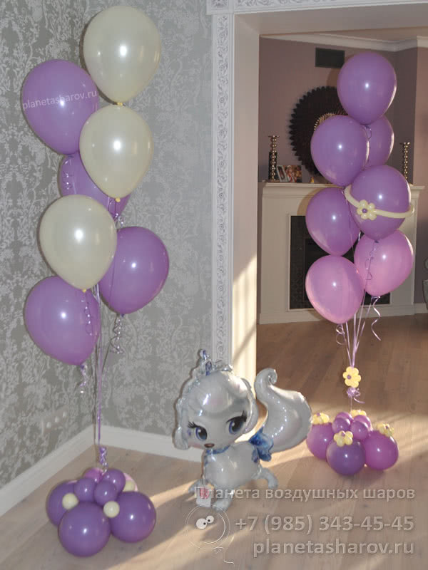 Оформление в сиреневом цвете