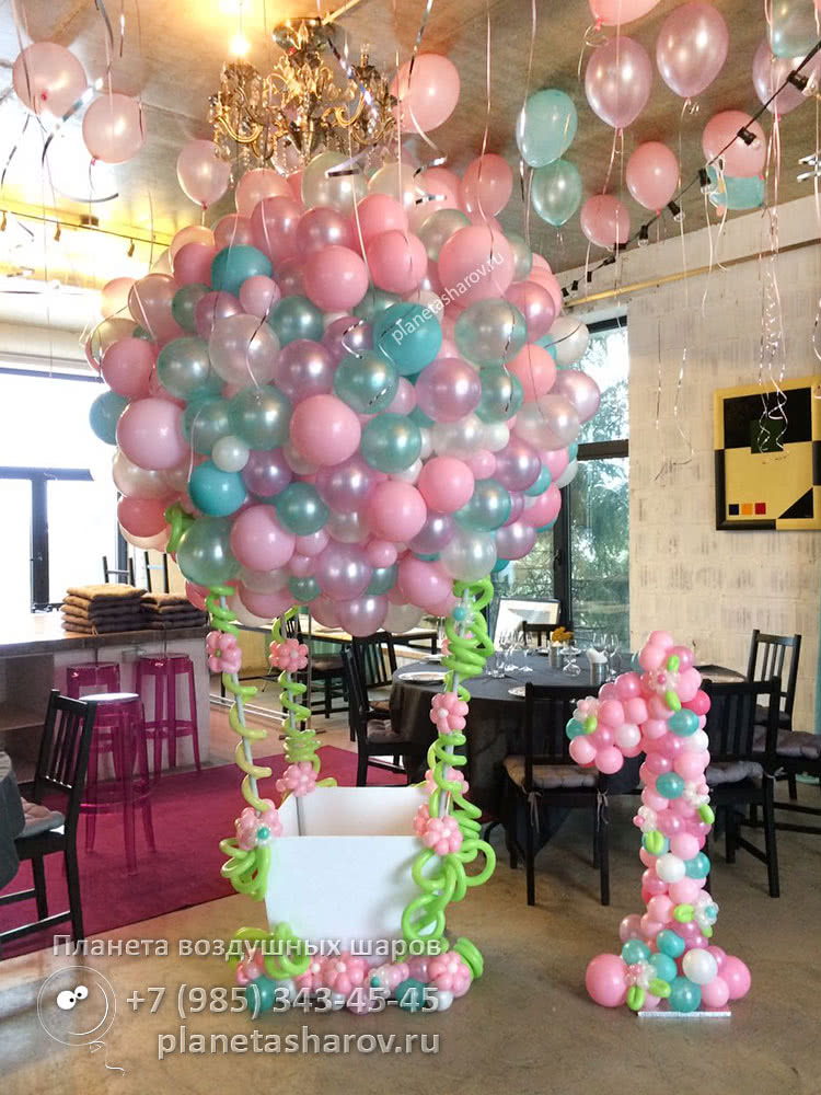 Большой шар из воздушных шаров