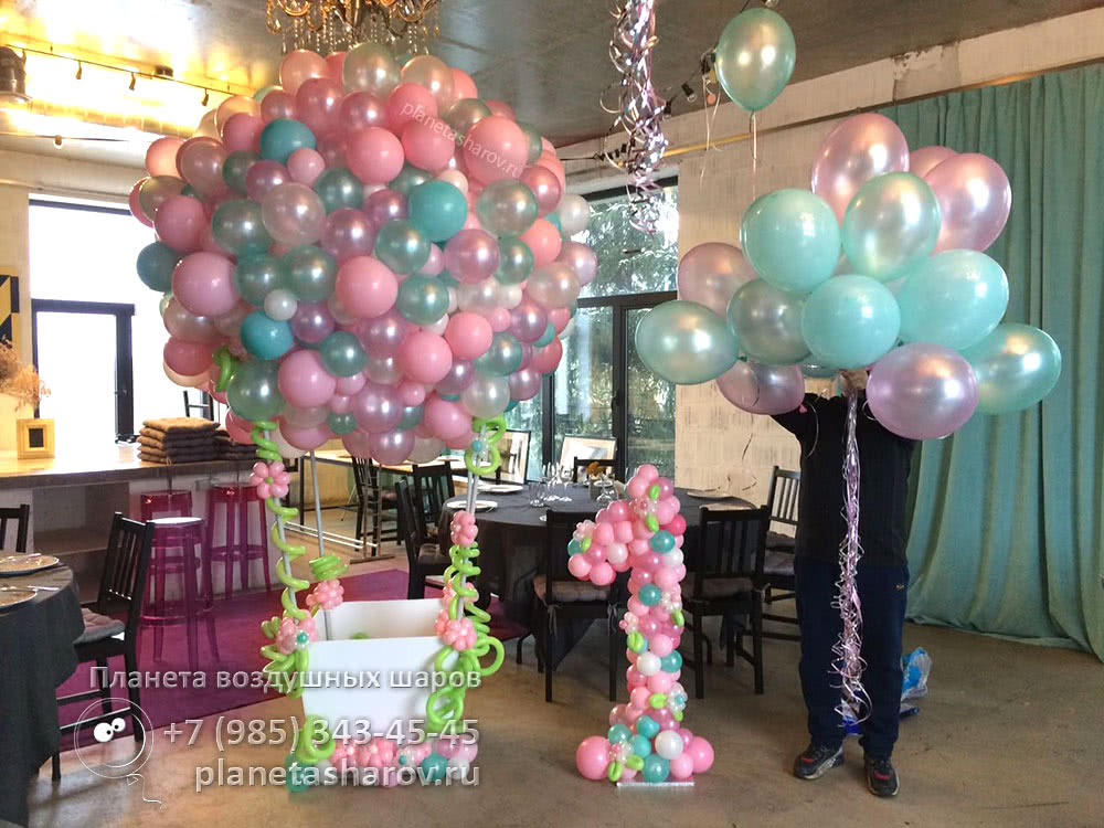 Большой шар из воздушных шаров