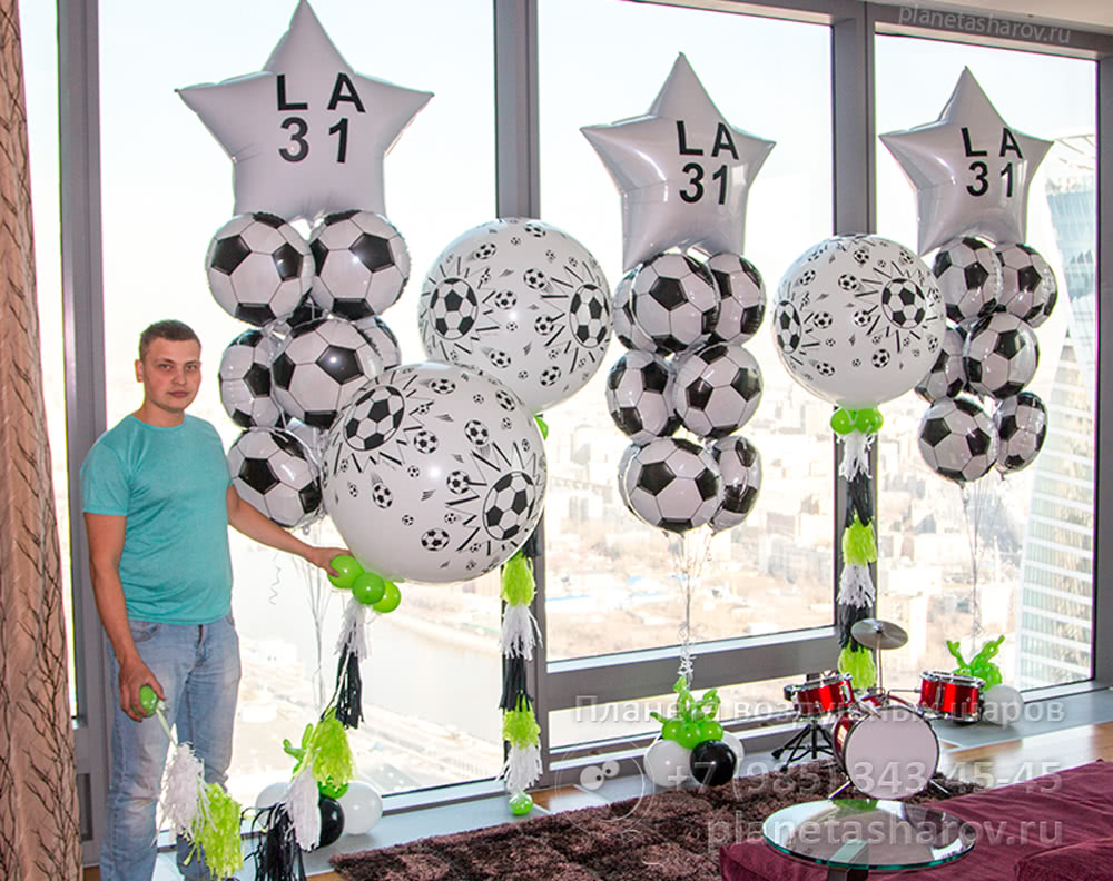 Оформление дня рождения в футбольном стиле Оформление дня рождения в футбольном стиле