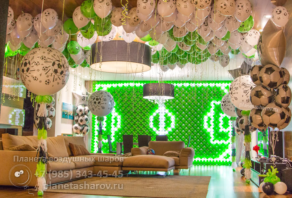 Оформление дня рождения в футбольном стиле Оформление дня рождения в футбольном стиле