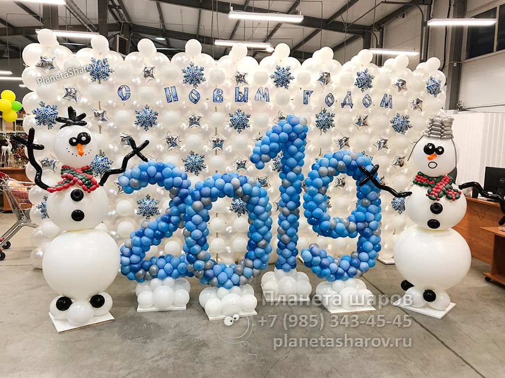 Снеговики из шаров