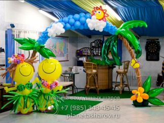 Оформление гавайской вечеринки Оформление гавайской вечеринки