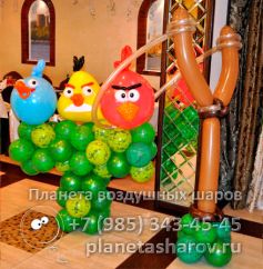 Оформление праздника в стиле Angry Birds