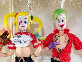 Джокер и Харли из шаров