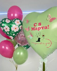 Композиция из шаров на 8 марта