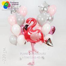 Набор воздушных шаров с фламинго