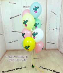 Фонтан шаров с кактусами