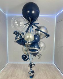 Синий фонтан в виде облака