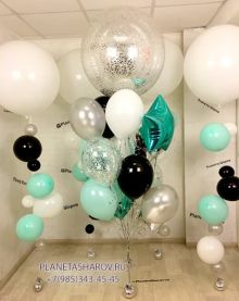 Композиция из бирюзовых шаров Bubble