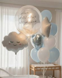 Фонтан шаров с облаком