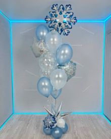 Фонтан со снежинками