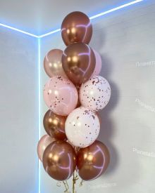 Шары с конфетти розовое золото