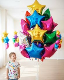 Разноцветные шары звёзды