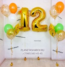 Летний фонтан с цифрой