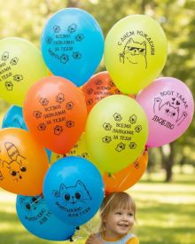 Шары с кошечкой