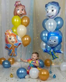 Шары с фиксиками Симка и Нолик