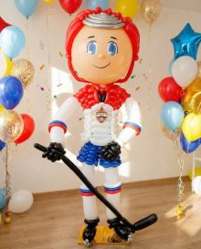 Хоккеист ЦСКА с клюшкой