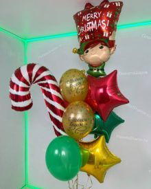 Новогодний фонтан из шаров