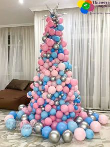 Ёлка в розово-голубом цвете