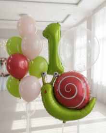 Набор шаров с улиткой и цифрой