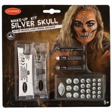 Грим HWN Череп серебр 2цв +3каранд +акс