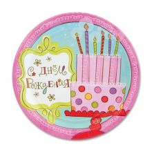 Тарелка Сладкий Праздник 17см 8шт/A