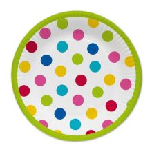 Тарелка бум Горошек мульти 23см 6шт/G