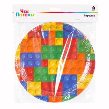 Тарелка бум Конструктор 23см 6шт/G