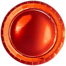 Тарелка фольг красная 23см 6шт/G