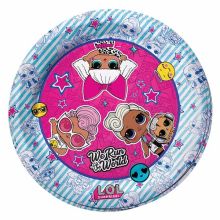 Набор тарелок куклы ЛОЛ паттерн 18см 6шт