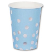 Стакан бум Горошек серебрян 250мл 6шт/G