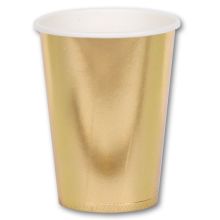 Стакан фольгирован золотой 250мл 6шт/G